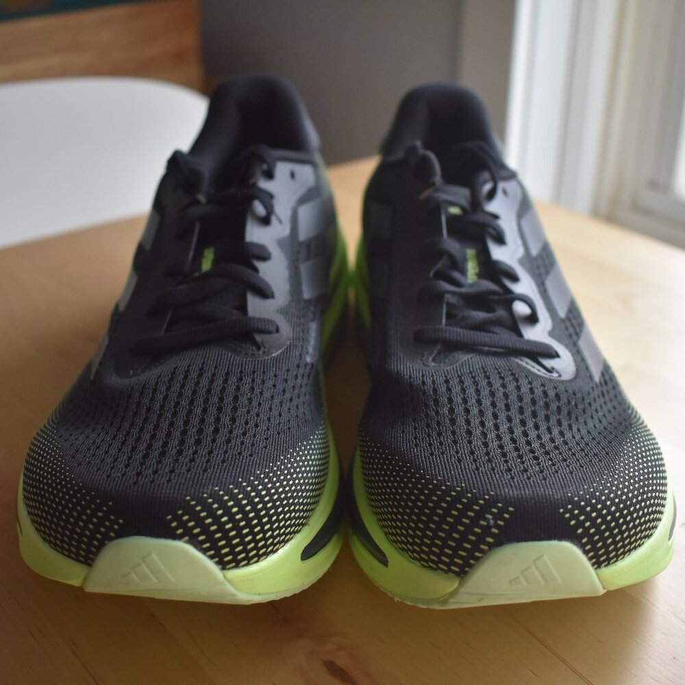 Adidas Supernova Rise, Men's 11D, CORE BLACK / GREY FIVE / GREEN SPARK